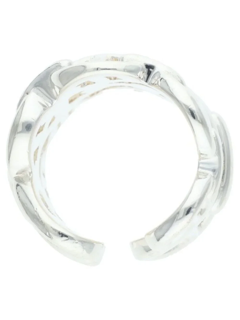 Hermes Chaine D'ancre Enchainee GM Silver Ring
